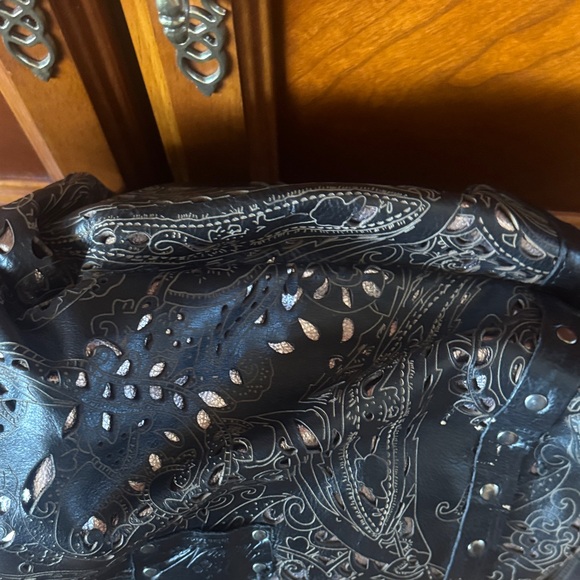 Patrica Nash Elegant Black Studded Tote Bag - Picture 6 of 11